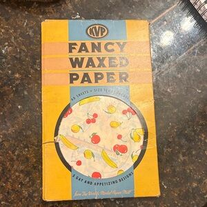 Vintage 1940 Fancy Waxed Paper with Fruit Design